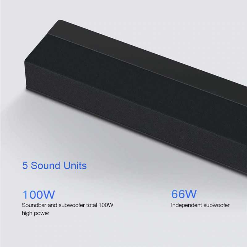 Soundbar Home Theater 2.1 Subwoofers 100W Bluetooth 5.0