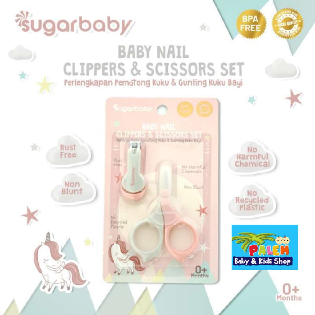 Sugar baby 2in1 Baby Nail Clippers&amp;Scissors Set (pemotong&amp;gunting kuku)