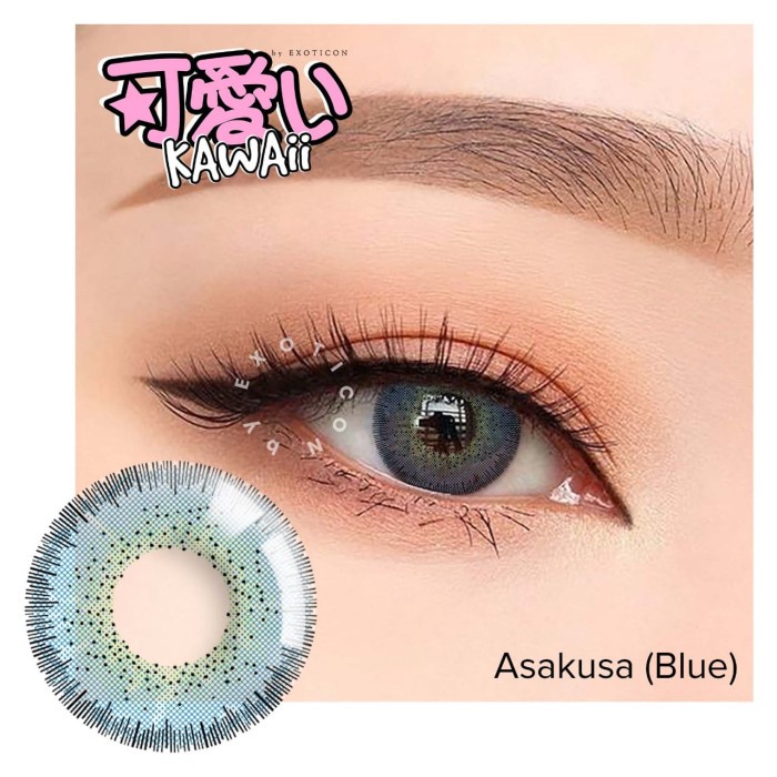 Promo - Softlens Kawaii X2 / Soflens Kawai Exoticon Soflen / Softlen - Kawaii Asakusa - Sedia 1 pasa