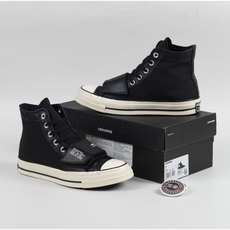 Sepatu Nieghborhood X Converse Chuck Taylor 70s Hi Black White