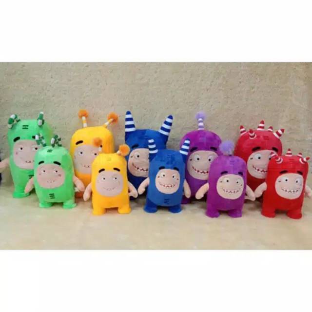 Boneka Figure Oddbods Cuddly Stuffed Plush Doll Newt Bubbles Pogo Zee Jeff Fuse Slick