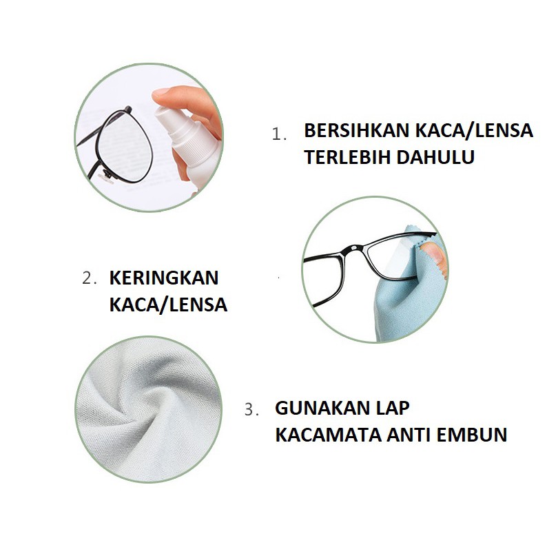 Lap Kacamata Anti Fog Anti Embun Anti Kabut Lap Kain Microfiber Pembersih Fog Cloth