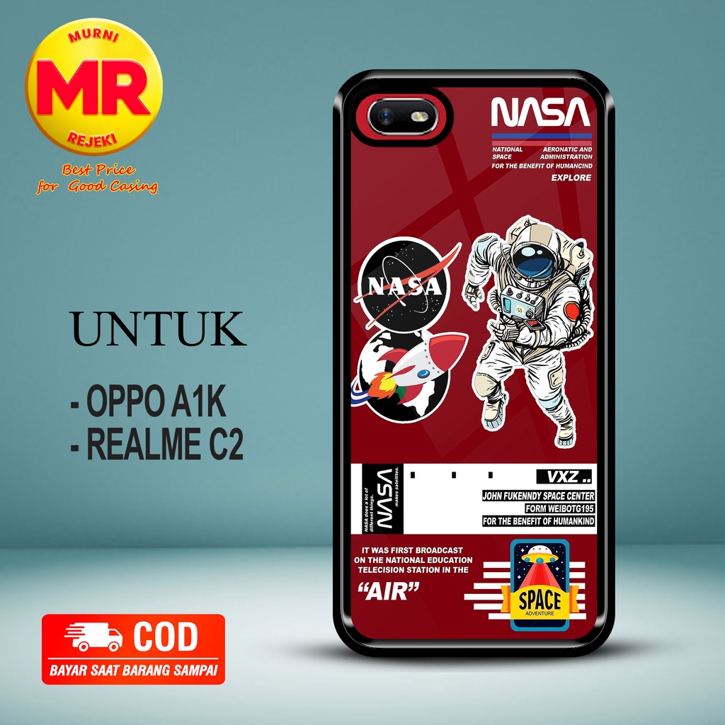 Murni Case Realme C2 Casing Nasa Astro Oppo A1K Terbaru Terlaris Hardcase Softcase Glossy Cassing 2D