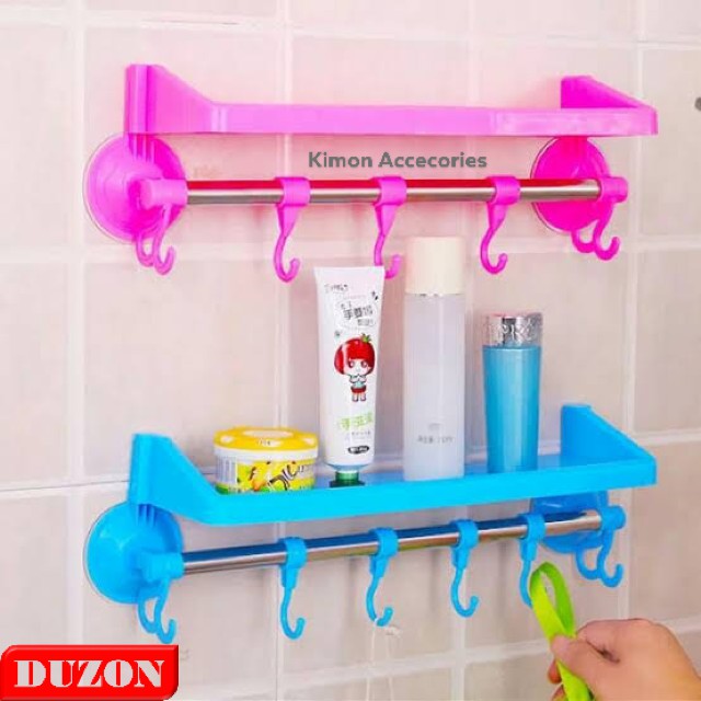 RAK GANTUNG HANDUK SPON RAK DOT VACUM TEMPAT SHAMPOO SABUN GANTUNGAN