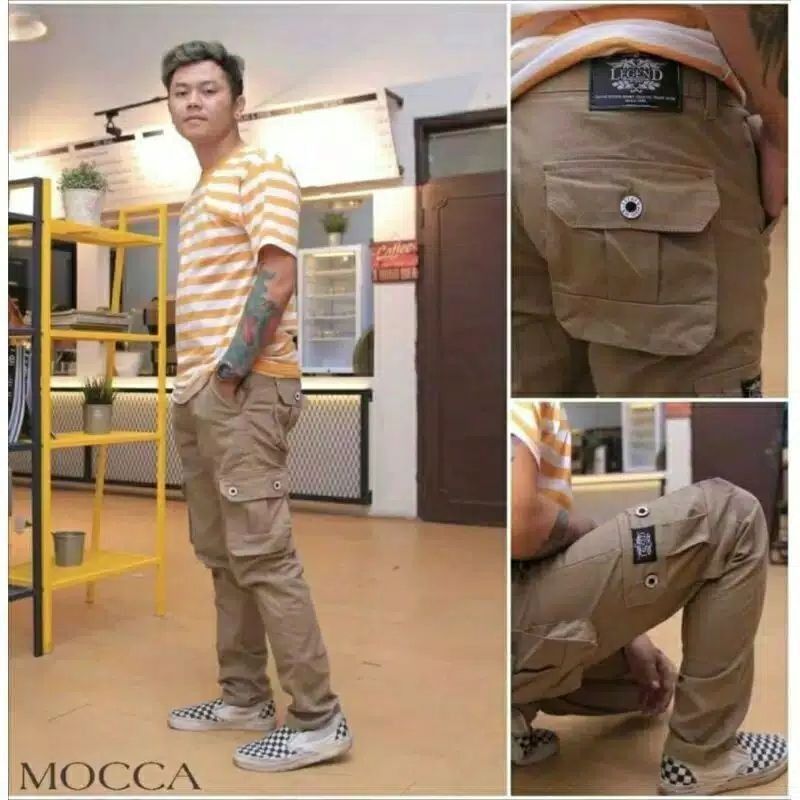 [BISA COD] Size 27 - 38 ORIGINAL Celana Cargo Panjang Pria Army Loreng Ufc Venum Mma Panta