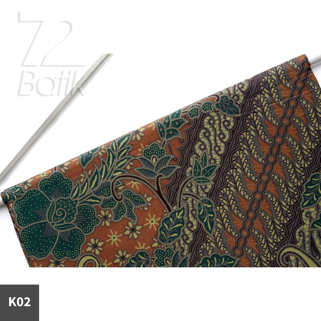 KAIN BATIK PREMIUM Bahan Katun Motif Kembang Warna Biru 725227 Cap 72 Jarik Jarit Samping Kebat Panjang Batik Katun Modern Premium Bahan Seragam Batik Pernikahan Kantor Keluarga Murah Kamen Jadi Batik Bali Lembaran