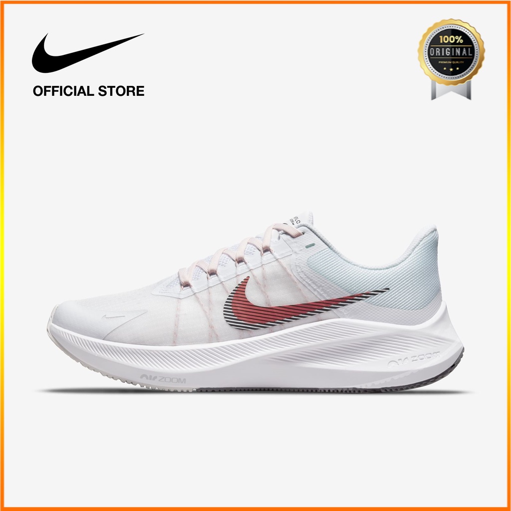 ORIGINAL Nike Sepatu Lari Wanita Zoom Winflo 8 - Putih [CW3421-101]