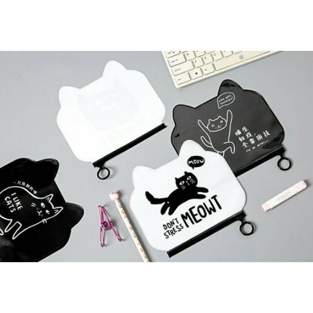 

Tempat Pensil Zipper Kucing Hitam Putih
