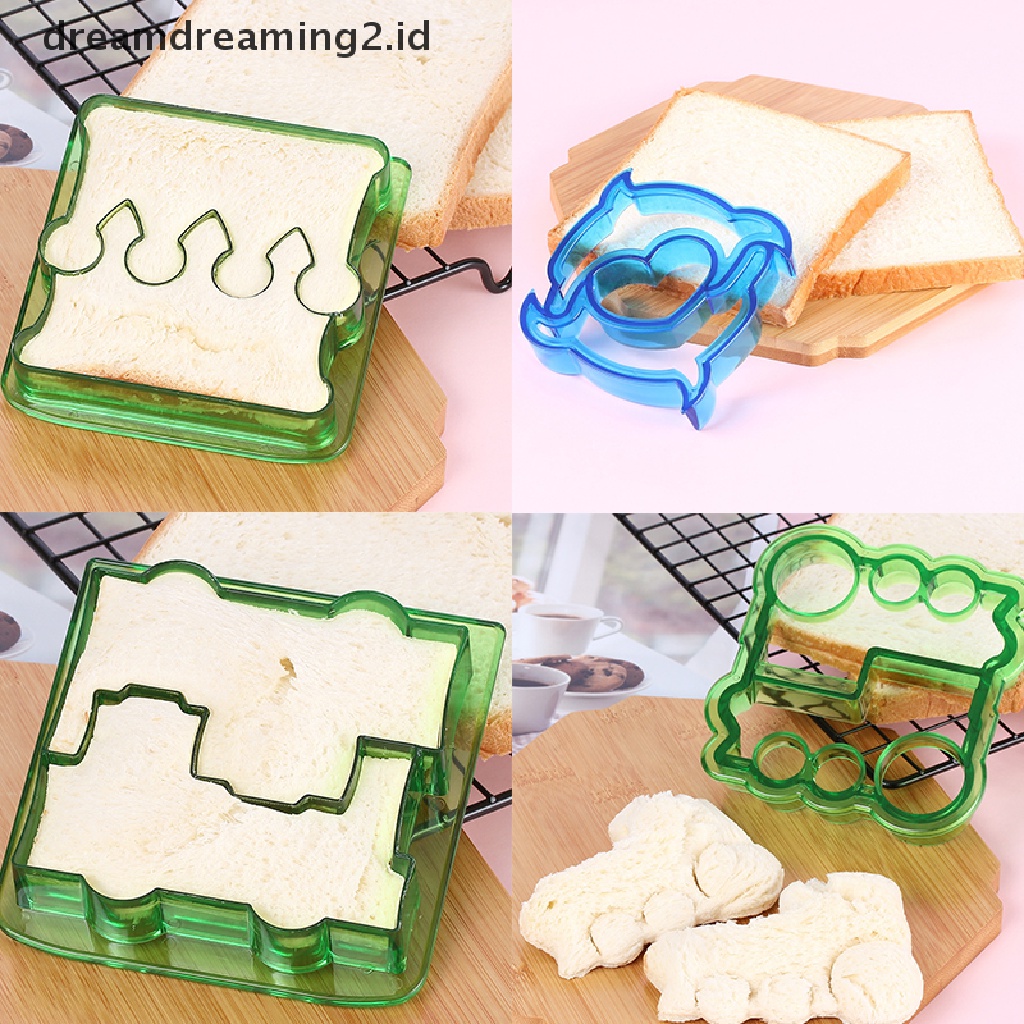 Cetakan Pemotong Roti Panggang / Sandwich / Cookie DIY Bentuk Kreatif Lucu Bahan Plastik