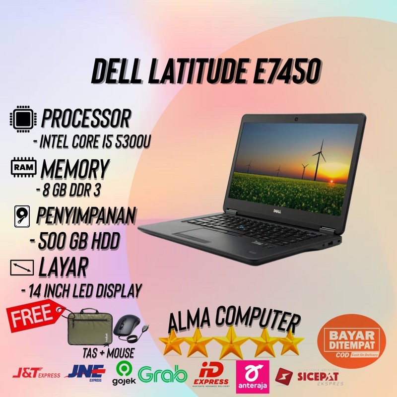 Dell Latitude E7450 CORE I5 - 5300u RAM 8GB HDD 500GB