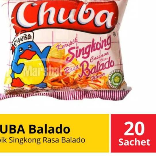 

##.Snack Keripik Singkong Chuba Balado 16gr x 20pcsbest produk.!!