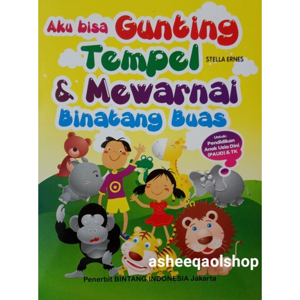 Buku Aku Bisa Gunting Tempel Dan Mewarnai Binatang Buas