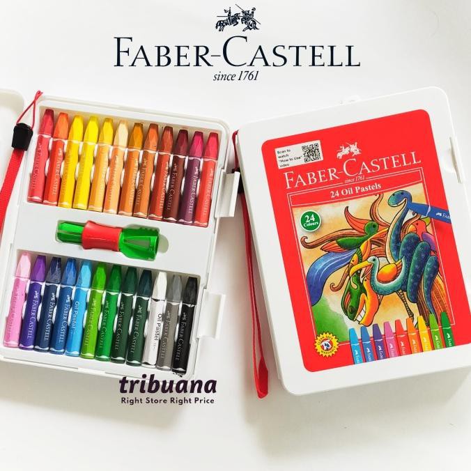 

PERALATAN MELUKIS OIL PASTEL HEXAGONAL/CRAYON 24 FABER CASTELL ALAT LUKIS