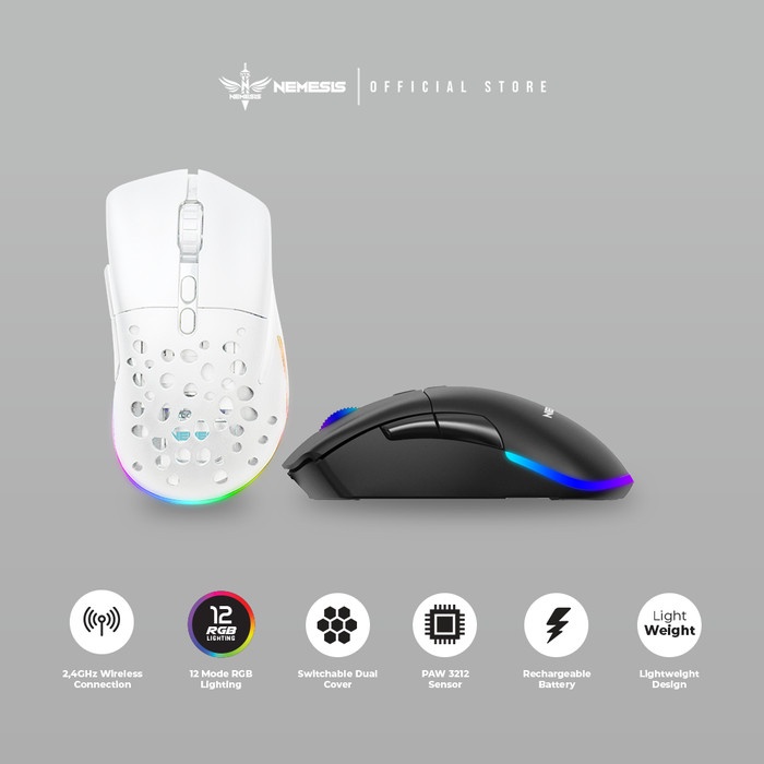 Mouse Gaming Wireless NYK Nemesis S80 Lite Blackmoon / NYK S80 Lite