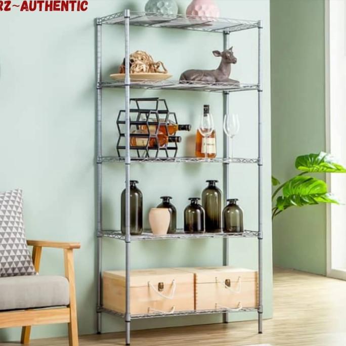 Krisbow Rak Besi 5 Tingkat Rak Besi Serbaguna Rak Besi Kuat Kitkacu