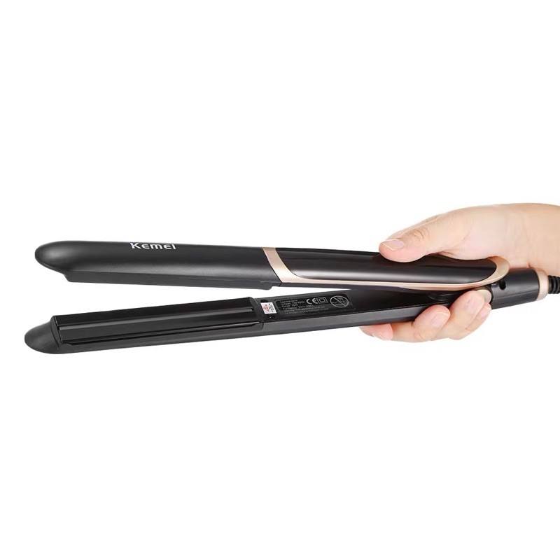 Kemei KM-2219 Catok Rambut Infrared Catokan Crimper 2 in 1 Hair Straightener Infra Red Kemei KM 2219