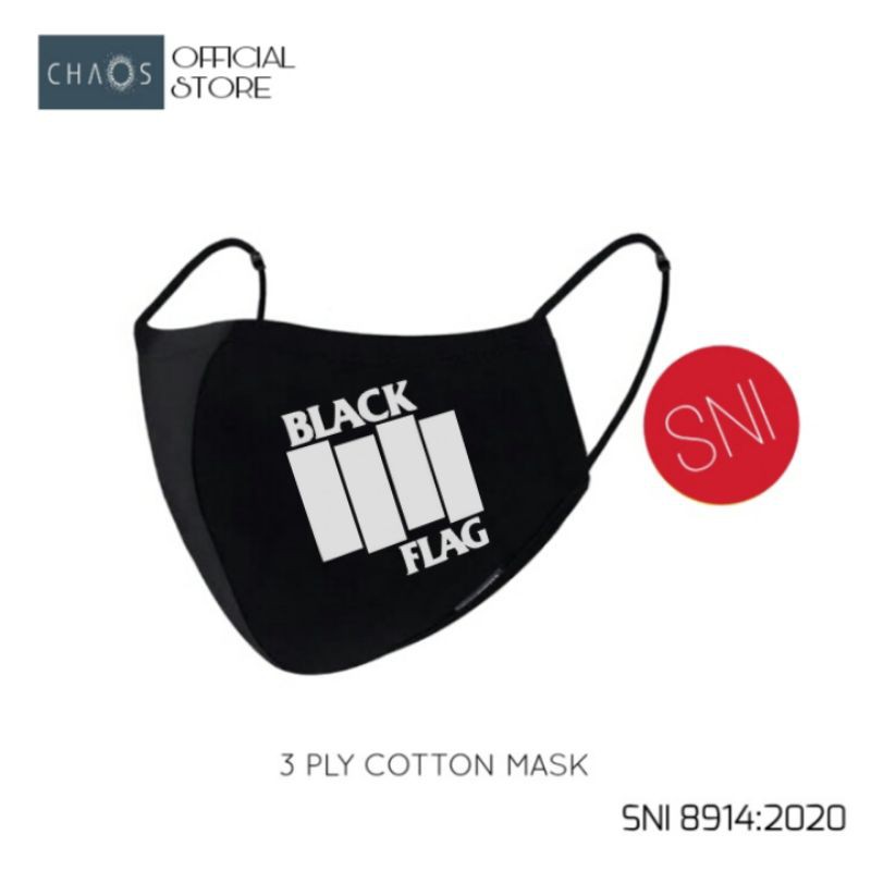 Masker Kain 3 Lapis / BLACK FLAG | MASKER KAIN 3 LAPIS BLACKFLAG
