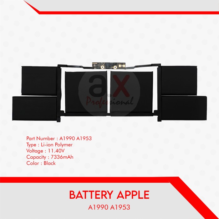 Battery Apple Macbook Pro 15" A1990 A1953 (2018-2019)