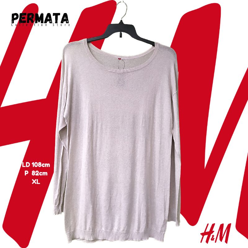 KAOS LENGAN PANJANG RAJUT HALUS/KAOS RAJUT H&M PRIA WANITA