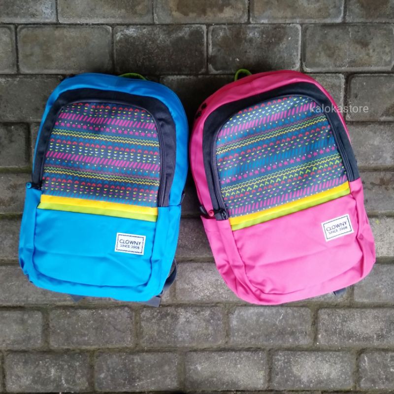 clowny Casual Backpack - Tas Ransel - Tas Sekolah - Tas Punggung