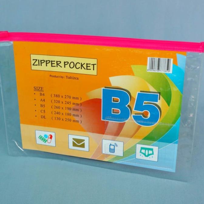 

Office & Stationery | Document Organizer | Zipper Pocket B5 /Zipper Bag/Zipper Case/Kanban Pocket/Plastik Kanban | Best Seller