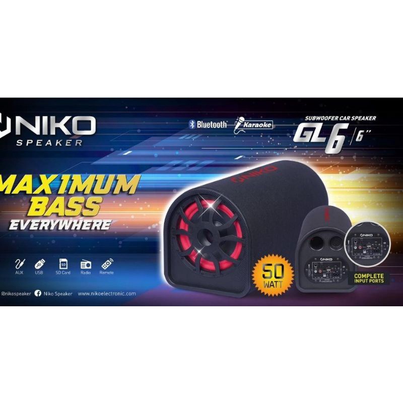 Speaker Niko GL6/ Speaker Bloetooth/ Speaker Karaoke / Speaker Mobil