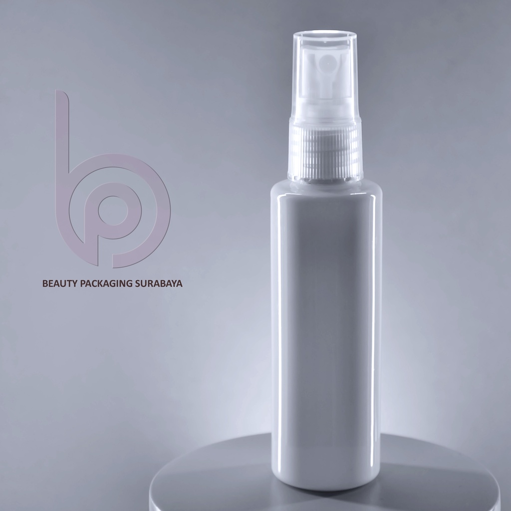 Botol Plastik PET 60ml RF Putih Tutup Spray