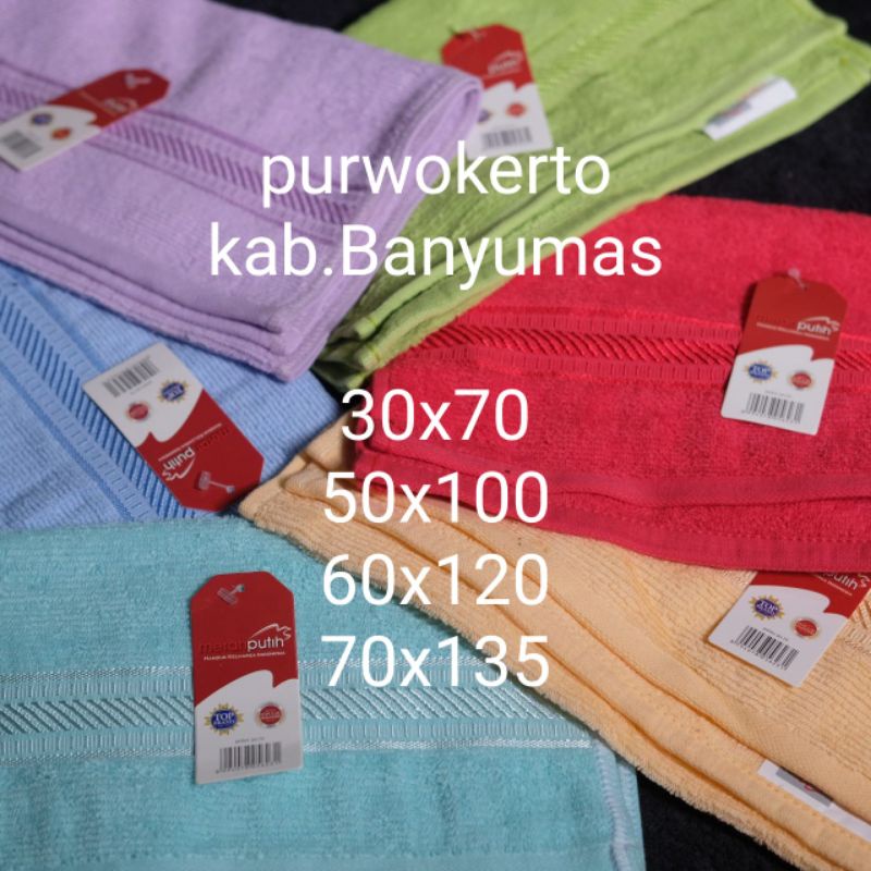 handuk salon handuk tanggung handuk merah putih 50x100 purwokerto banyumas