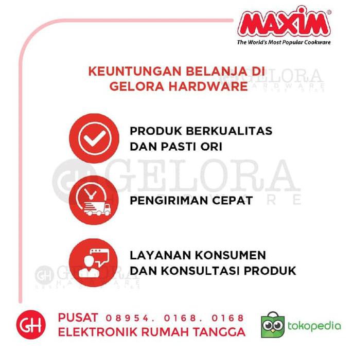 Wajan Maxim Tivoli Colors/ Wajan Stainless 30Cm/ Wok Blueberry Laurusmart