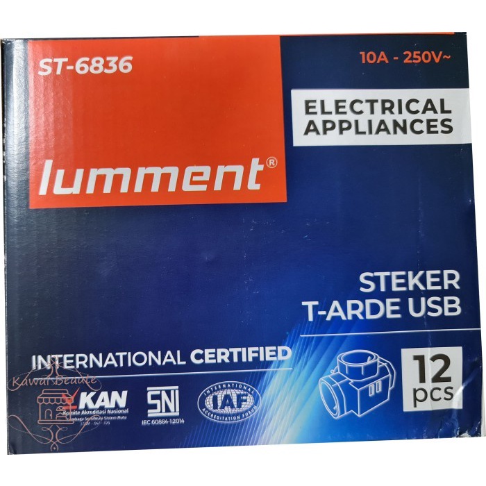 ST-6836 - T arde steker 2 USB port LUMMENT ST-6836 cabang 3