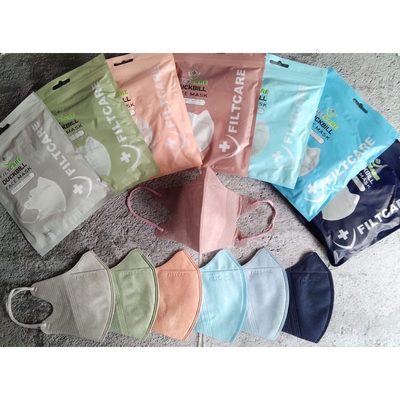 Masker Duckbill FILTCARE PACK isi 10pcs/ Masker Duckbill FILT CARE isi 10pcs