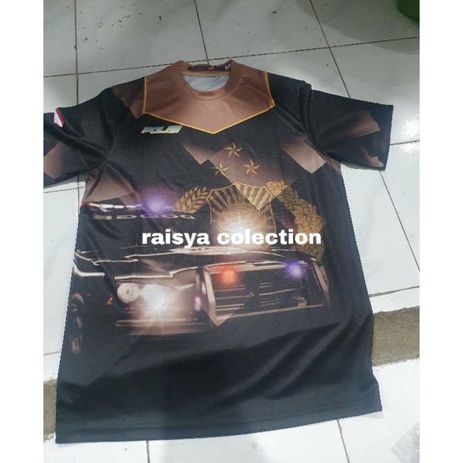 kaos polisi bahan jersey / kaos polri sablon / kaos polisi premium