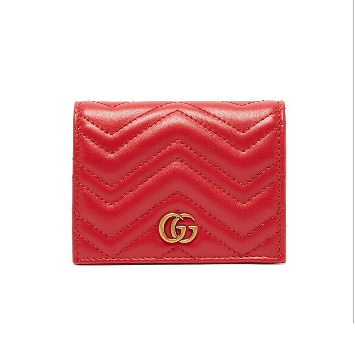 G u c c i GG Marmont Quilted-leather Wallet 100% Authentic