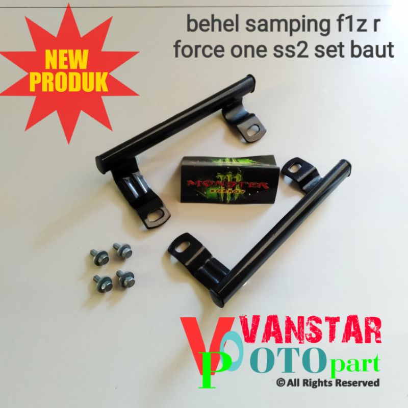 behel samping beghel potong f1z r hitam set baut 4biji