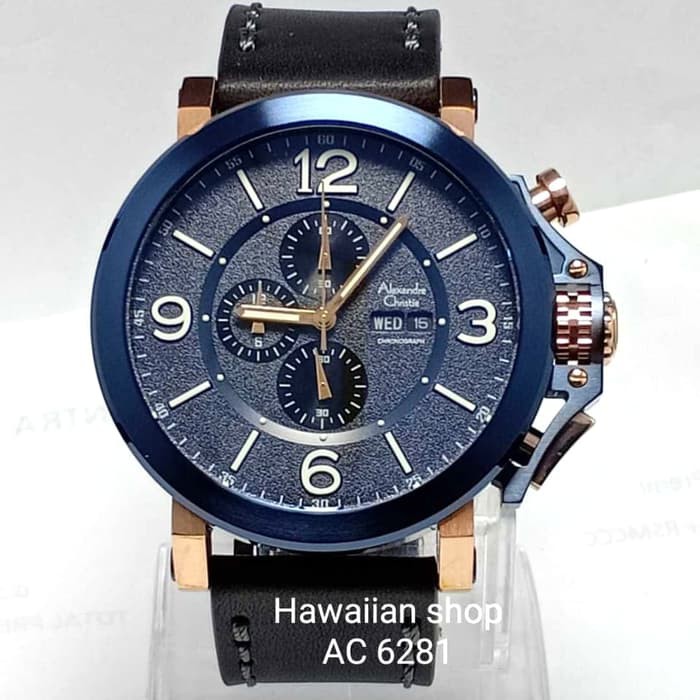 jam tangan pria sport analog Alexandre Christie AC 6281 | HAWAII