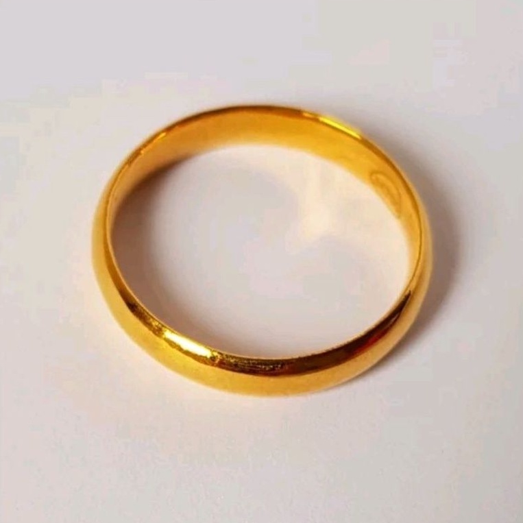 Cincin Polos Kadar 700 Cincin Pengikat Cincin Kawin Cincin Tunangan 16 Karat Cincin Wanita Jewelry C