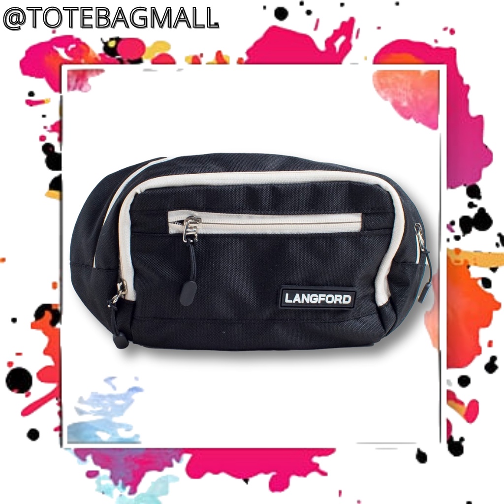 Waistbag Pria LANGFORD Bahan Cordura Premium Sling Bag  Tas Selempang Pria/Wanita Neon Macaron Trend