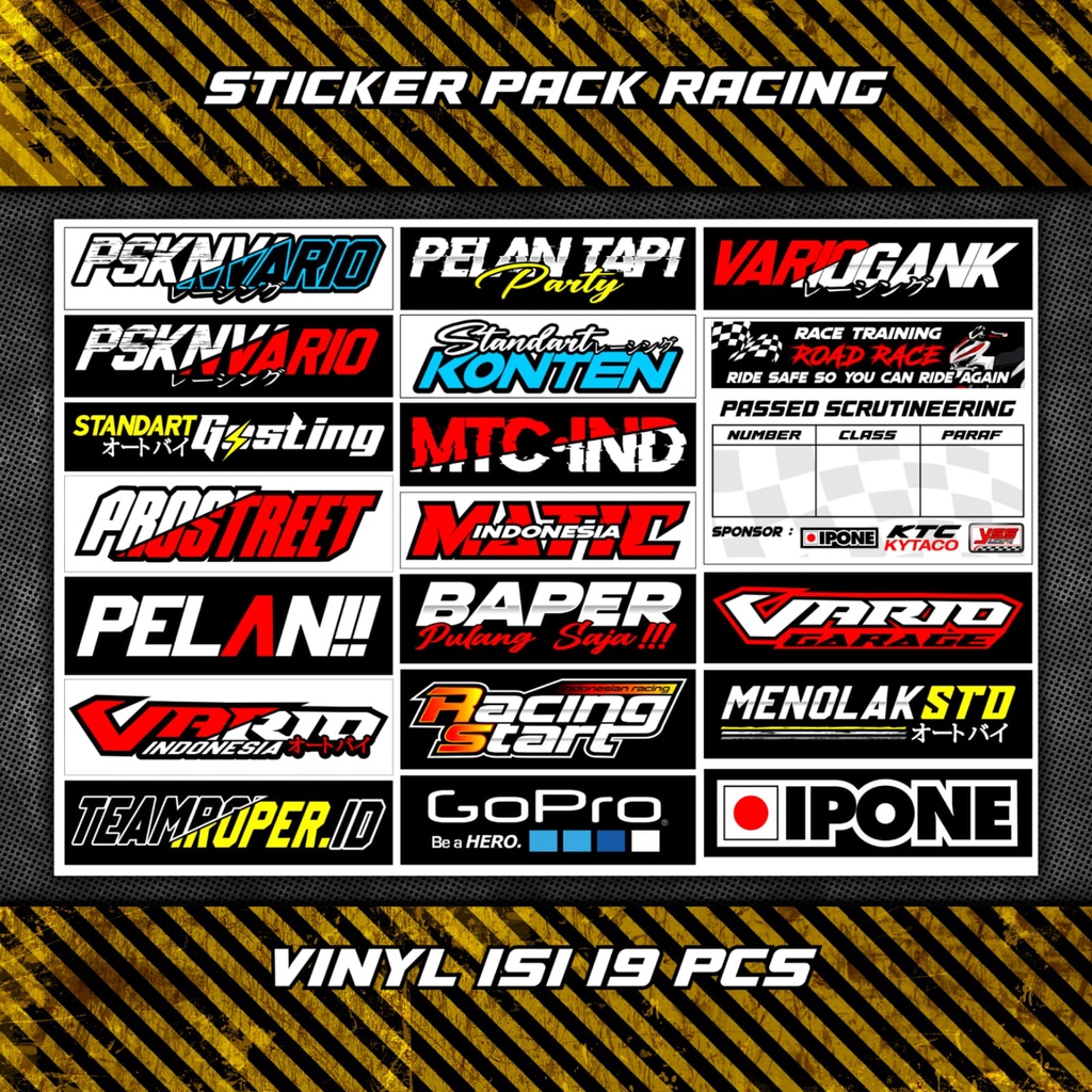 Jual Stiker Racing Pack Beat Vario Scoopy Sticker Racing Hologram ...