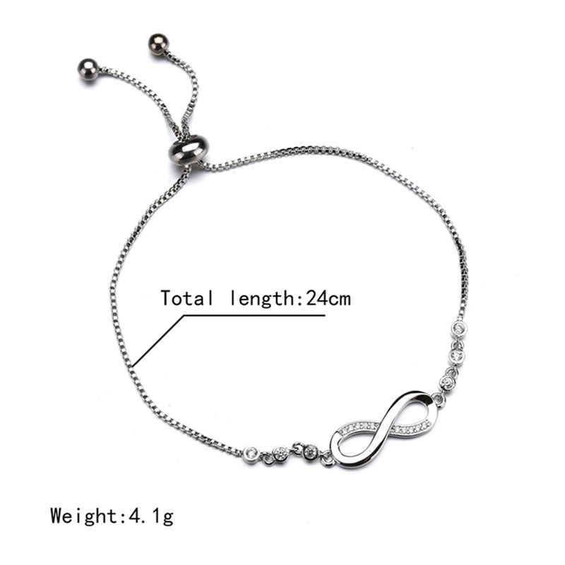 Gelang Infinity Bahan 925 Sterling Silver Untuk Wanita