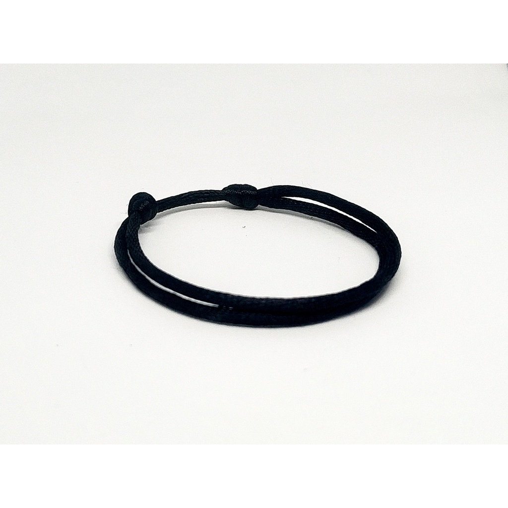 Gelang Hitam Polos  Pria - Wanita/ Gelang polos hitam/Gelang couple/ Tali satin/ simple minimalis