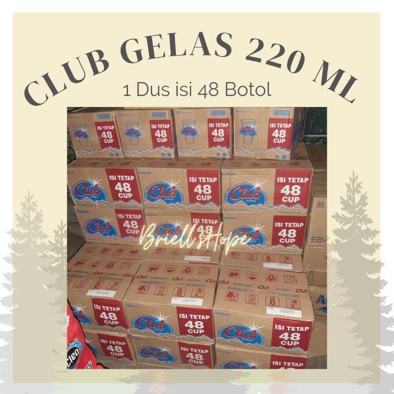 

GO Club Gelas 220 mL Isi 48 Gelas 1 Dus GRAB ONLY