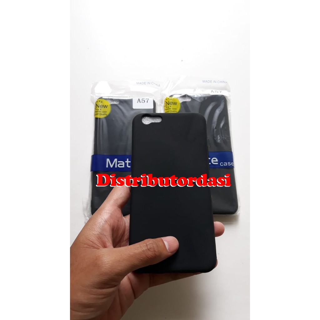 SOFTCASE CASE TPU SILIKON CASING KONDOM blackmatte case Oppo A57 ready stok grosir