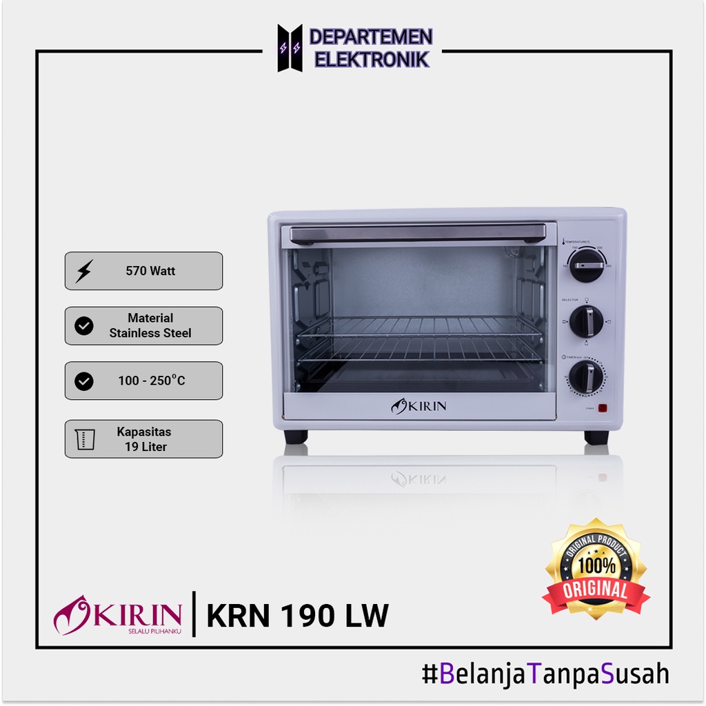 Jual Kirin Kbo Lw Oven Toaster Liter Daya Low Watt Murah Banget Shopee Indonesia