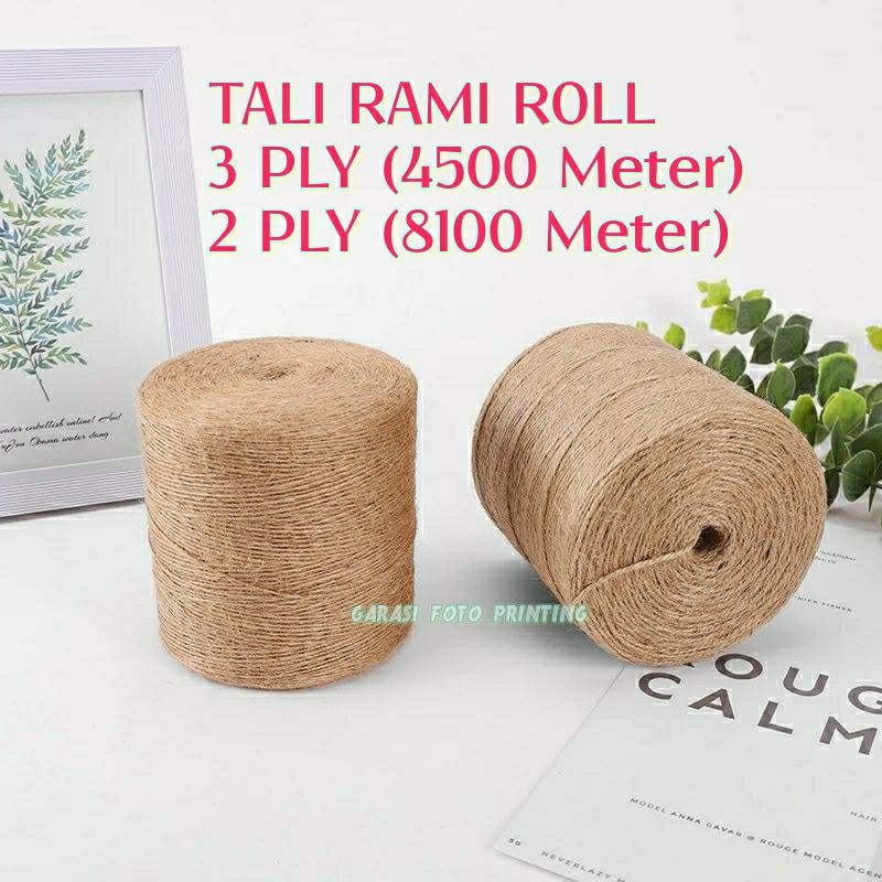 Tali Rami Goni Roll 3 Ply 3mm 4500 Meter 2 Ply 2mm 8100 Meter Murah Hang Tag Undangan Garukan Kucing