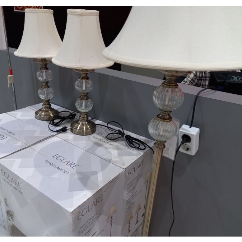Eglare set lampu hias 3 pcs lampu meja dan lampu lantai