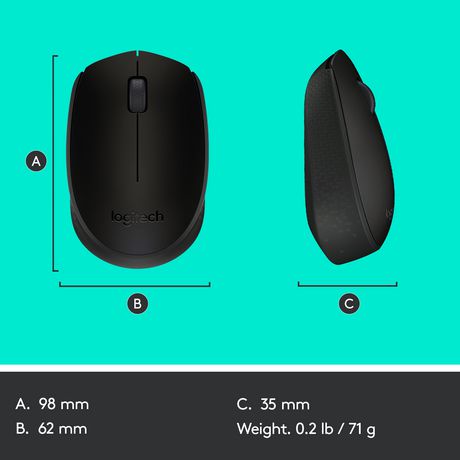 Mouse Logitech Usb Wireless M170 Compact untuk Windows, Mac, ChromeOS Batre Include Plug And Play Original Garansi Resmi