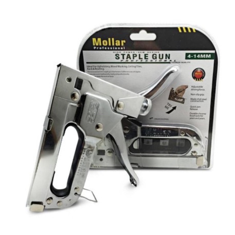 

STAPLES STAPLER TEMBAK GUN TACKER 3 in 1 MOLLAR STAPLES JOK TEMBAK HEKTER 3 way