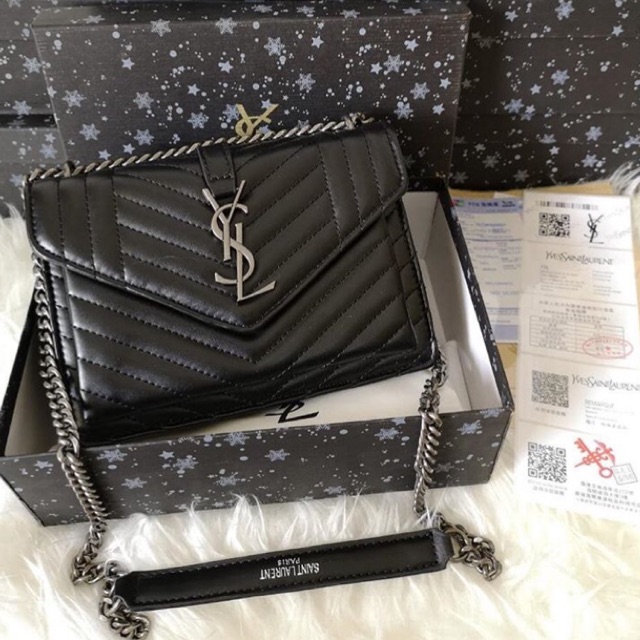 Tas Wanita Branded Fashion YSL Envelope Lambskin