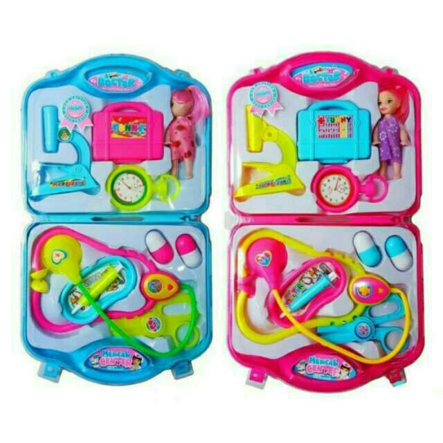 Mainan dokter dokteran 1set koper /Mainan Dokter Set Koper + Boneka / Mainan Dokter-dokteran