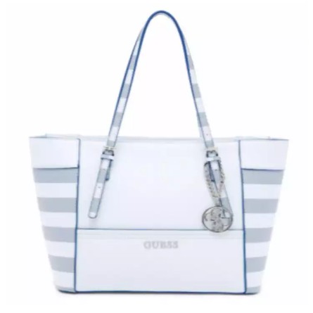 Guess Delaney Shoulder Bag - White Multi - Tas Wanita Original Fashion